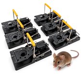 TWILG Muizenval - Muizenvallen - Muizenklem binnen en buiten - 6 stuks - Mouse trap - Muizengif Alternatief