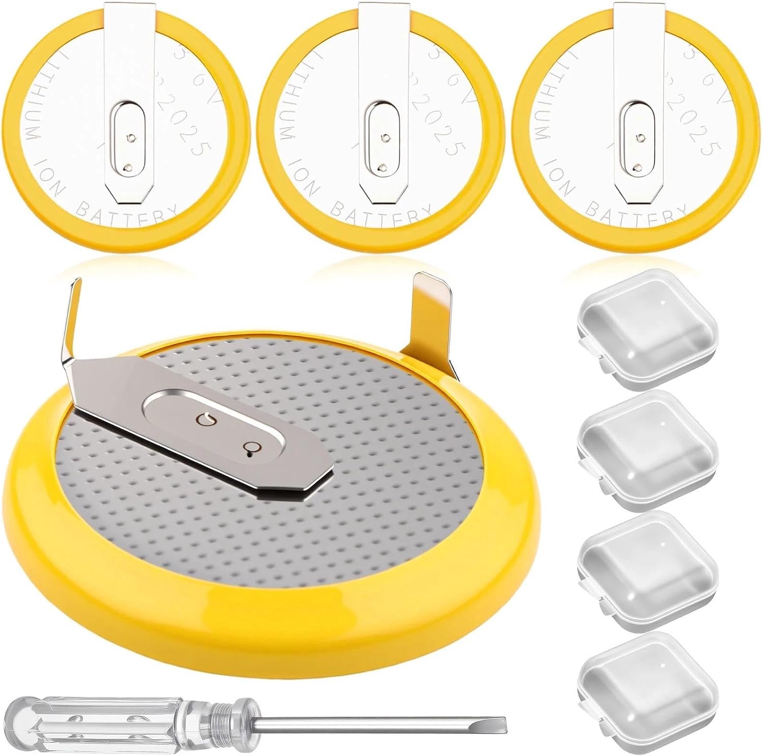 4 accu's voor afstandsbediening 3,6V 30mAh 90 graden hoek
