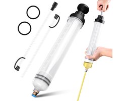 Olie Afzuigpomp voor olieverversing, handmatige vloeistof afzuigpomp - 500 ml - met verlengslangen - olie afzuigpomp voor auto, boot, vrachtwagen, camper en motor - Olie-extractor - Olievulpomp - wit