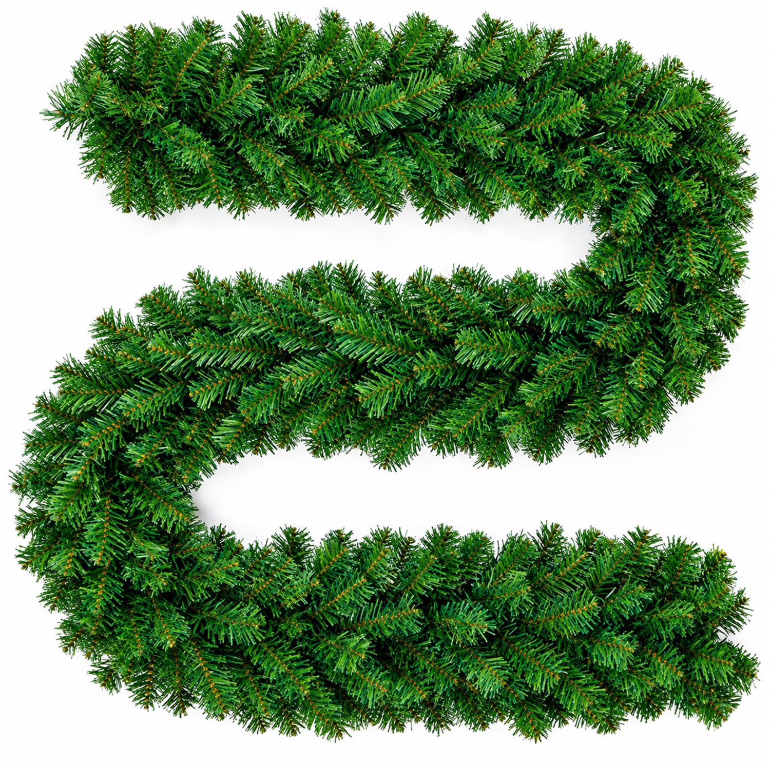 Kerstguirlande – 270 cm – 2 stuks – Zelf te decoreren – Kerstslinger – Kerstversiering en kerstdecoratie voor binnen en buiten