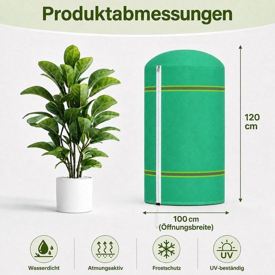 2x Winterbescherming voor planten, 100x120 cm — afbeelding 2