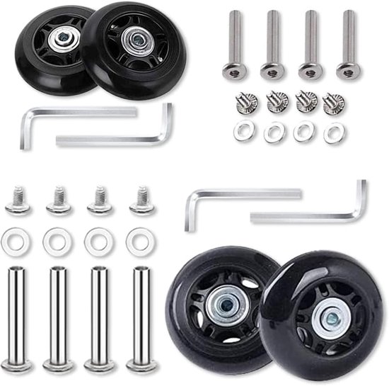60 x 18 mm wielen voor koffer — afbeelding 3