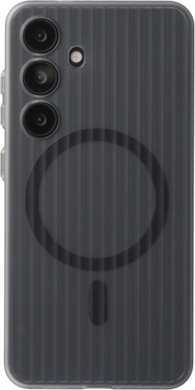 Accezz Hoesje - Geschikt voor Samsung Galaxy S24 - Lite Backcover met Magnetische Ring - Fluted - Smokey Matte