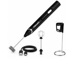 Foamo® Melkopschuimer Electrisch - Elektrische Melkschuimer met 3 Snelheden - USB Oplaadbaar - Melkklopper & Eiklopper - Opschuimer voor Melk en Matcha - Mini Mixer - Draadloos