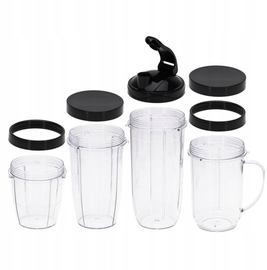 Smoothie Blender to Go 1200W – Sport Blender met 4 Bidons 300–700ml – 2 Blade Opzetstukken – BPA Vrij - Mini blender to go van Avenido — afbeelding 2