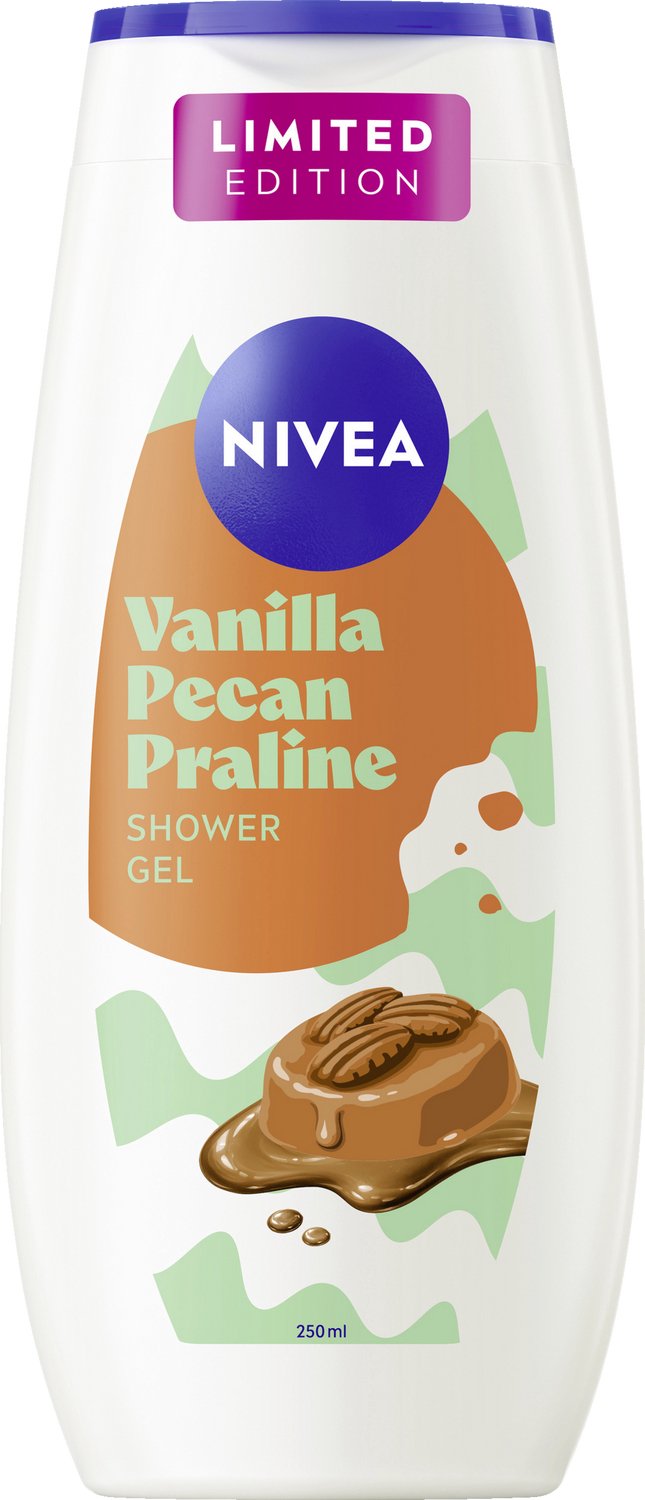 NIVEA Douchegel - Vanilla Pecan Praline | 1x 250 ml - Vanille, Pecannoten & Praline | Limited Edition Sweets Edition 2026