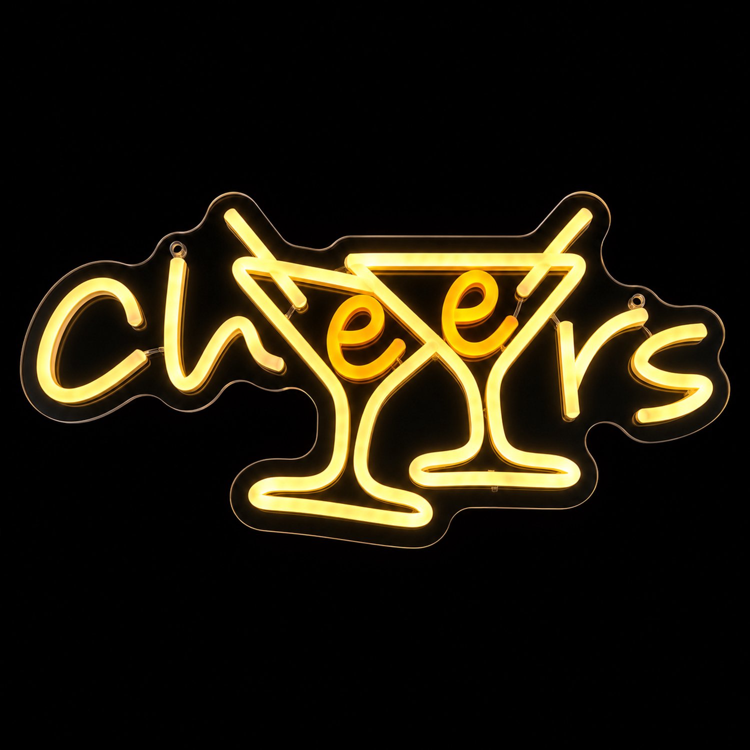 Neon Lamp - Cheers Cocktails - Dimbaar - Incl. Ophangmateriaal - Neon Sign - LED Lamp - Verlichting - Wandlamp