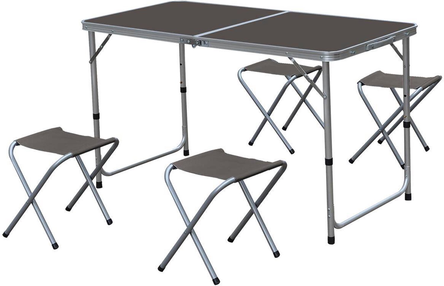 Alu klaptafel + 4 krukken