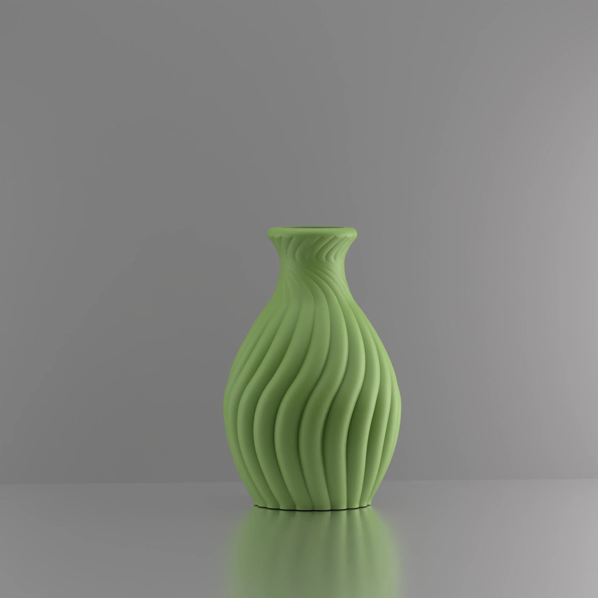 3d-gezellig Snoepje - Vaas - Lichtgroen - Maat 25 cm - Kunststof - Modern - Bloemenvaas -100% gerecycled PLA (bioplastic)