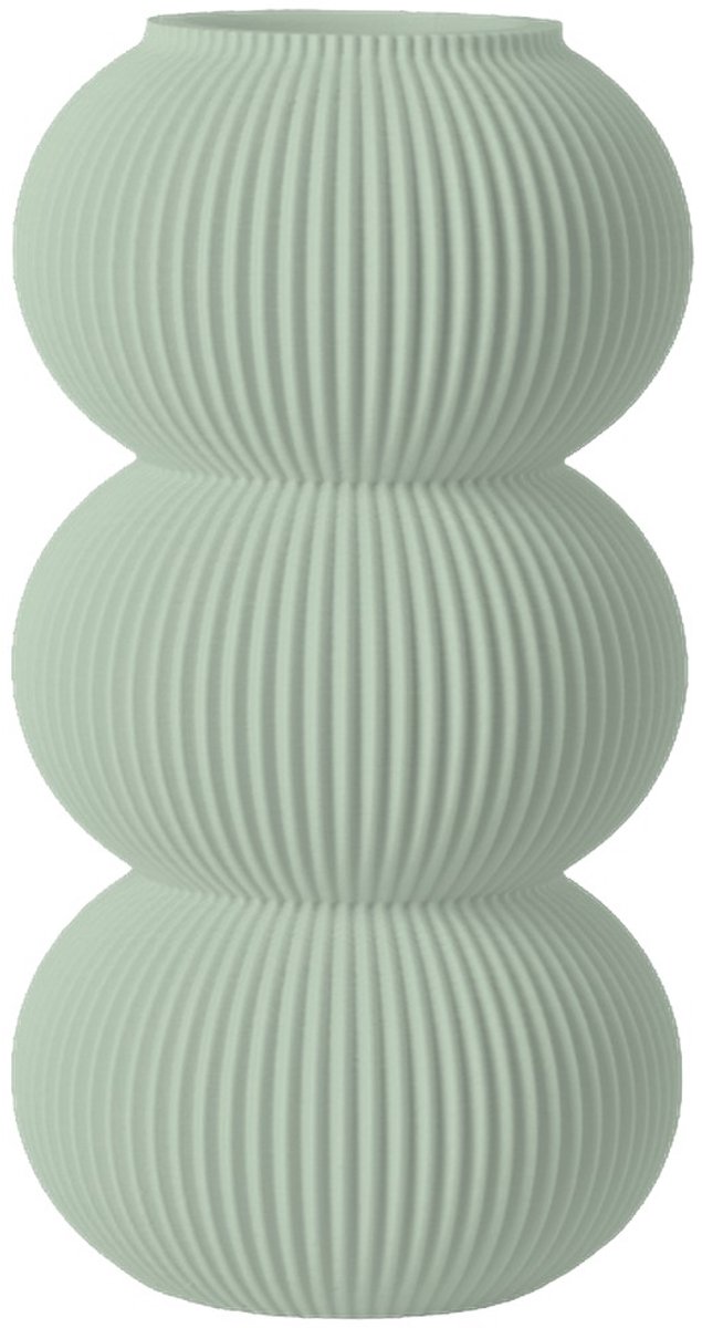 Layvo Elin Vaas - Salie - 20 cm - droogbloemen vaas - organische vaas - gerecycled plastic