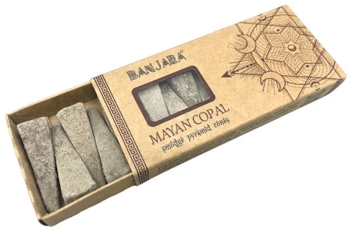 AUM Fragances 2st x Natuurlijke wierook cones - Smudge Pyramid - Maya Copal 2x10st naturel