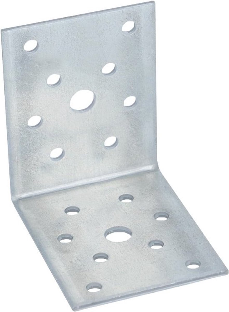 Hoekverbinder - 70 x 70 x 55 mm - Verzinkt - Voordeelverpakking - 25 stuks