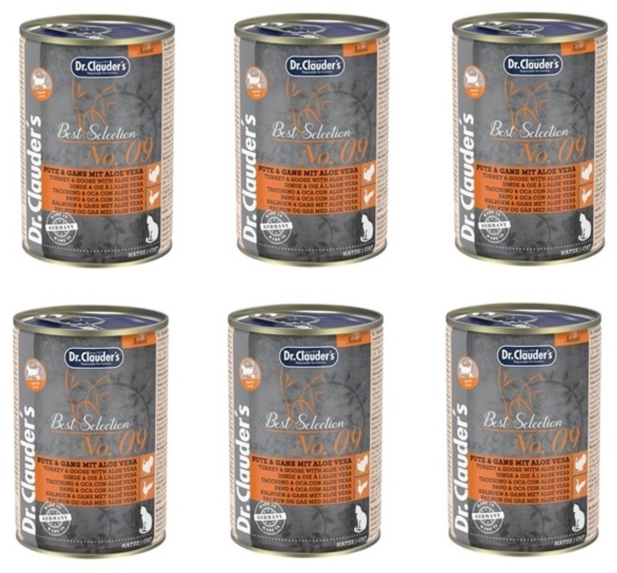 Dr.Clauder's Best Selection Adult 6x400g - Kalkoen & Gans met Aloë Vera