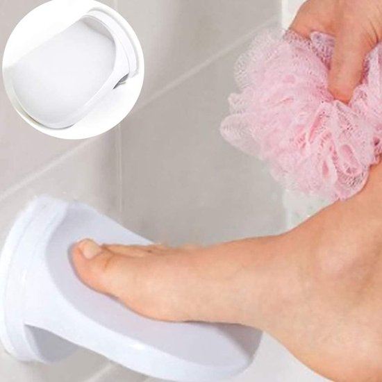 Verstelbare Voetsteun voor de Douche met Zuignappen - Ideaal voor Thuis en Hotels, Comfortabel en Veilig Douchen — afbeelding 3