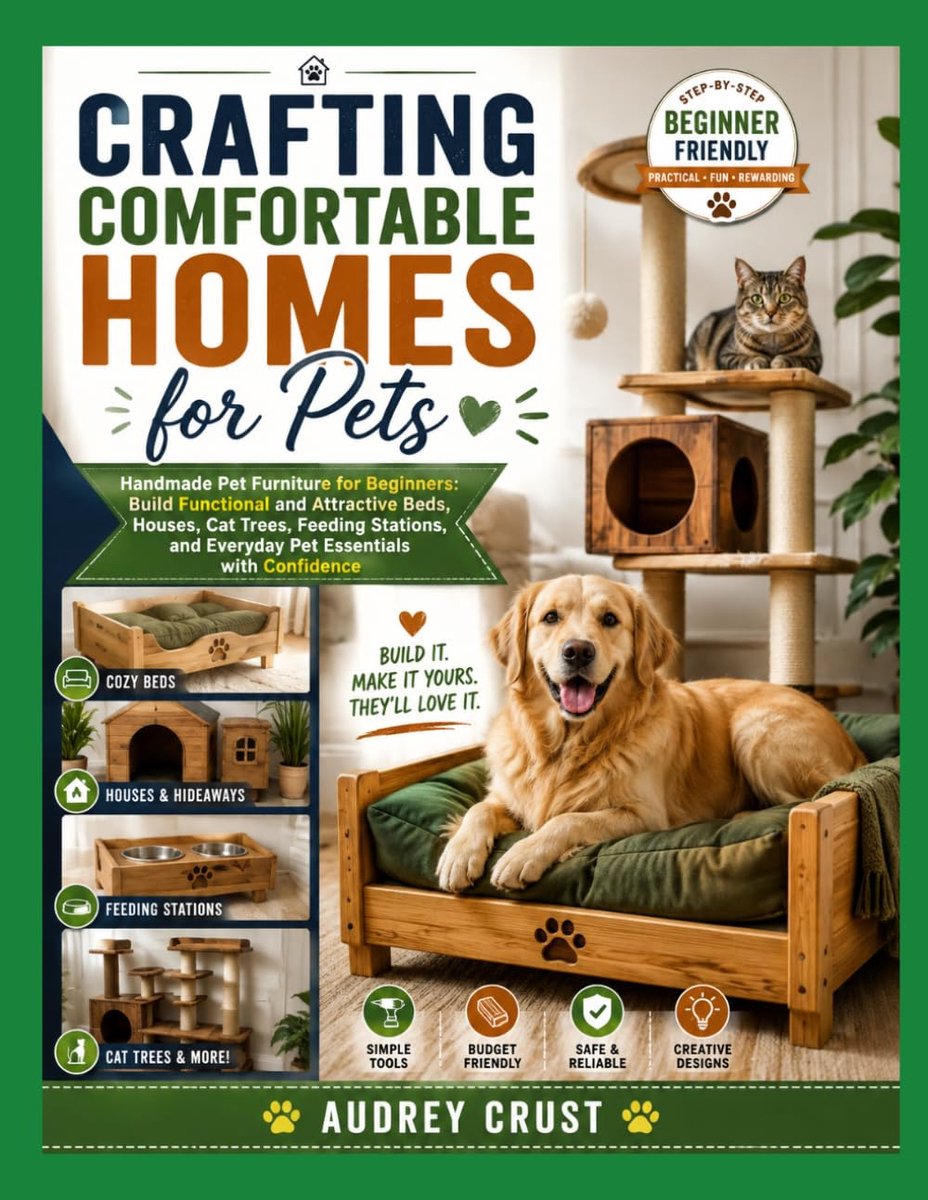 CRAFTING COMFORTABLE HOMES FOR PETS: Handmade Pet Furniture for Beginners: Build Functional and Attractive Beds - ShopVlot