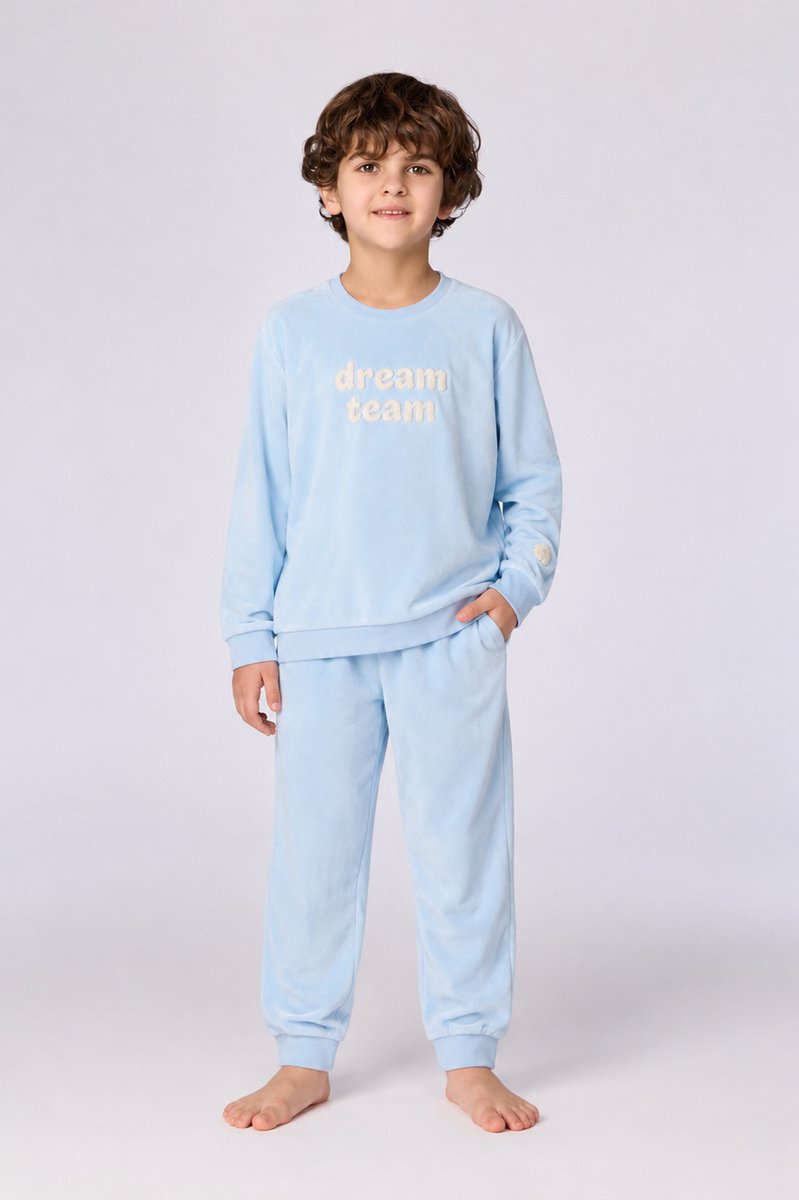 Woody Unisex pyjama lichtblauw