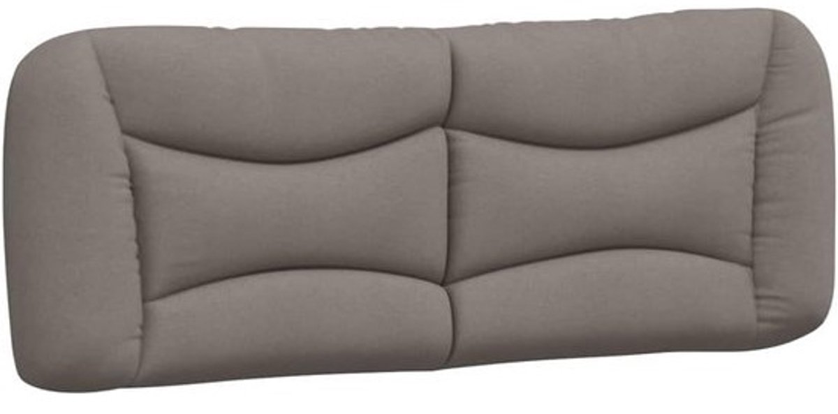 Hoofdbordkussen - Bedkussen voor het hoofdeinde - Comfortabel lezen - Wasbaar materiaal - 140 cm breed - Taupe