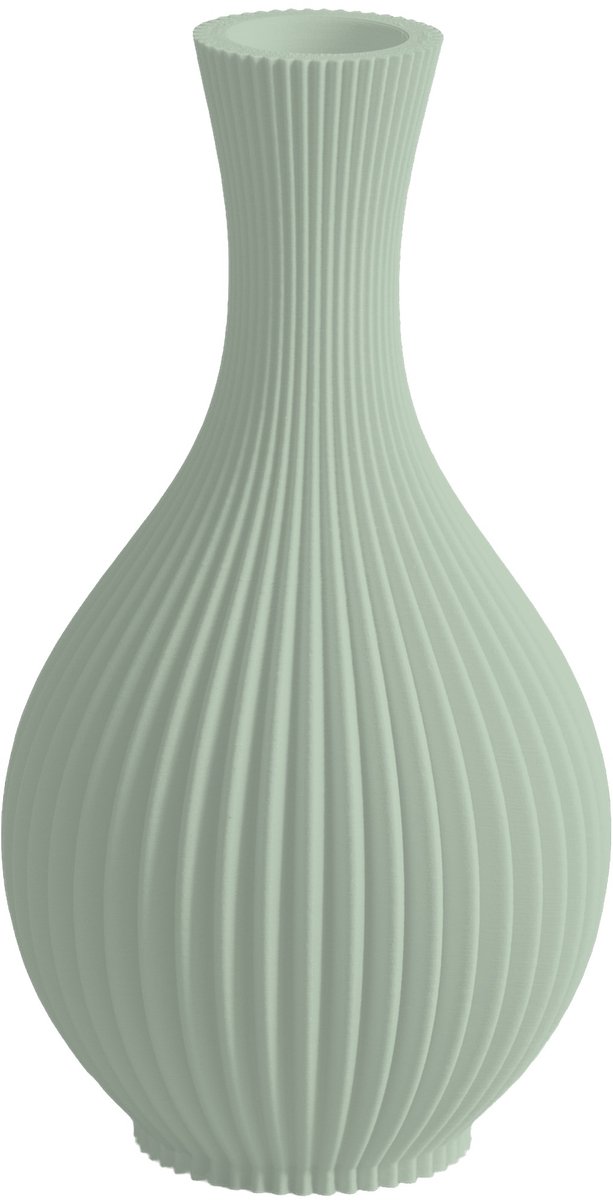 Layvo Caden Vaas - Salie - 25 cm - droogbloemen vaas - moderne vaas - gerecycled plastic
