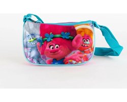 DreamWorks Trolls Schoudertas voor Kinderen – Poppy – Roze/Blauw – Kinder Tas