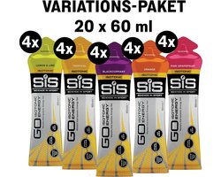 SiS SiS Science in Sport - Go Isotonic Energiegel - 20x60 ml - Variatie pack bundel - Lemon & lime, Tropical, Orange & Blackcurrant