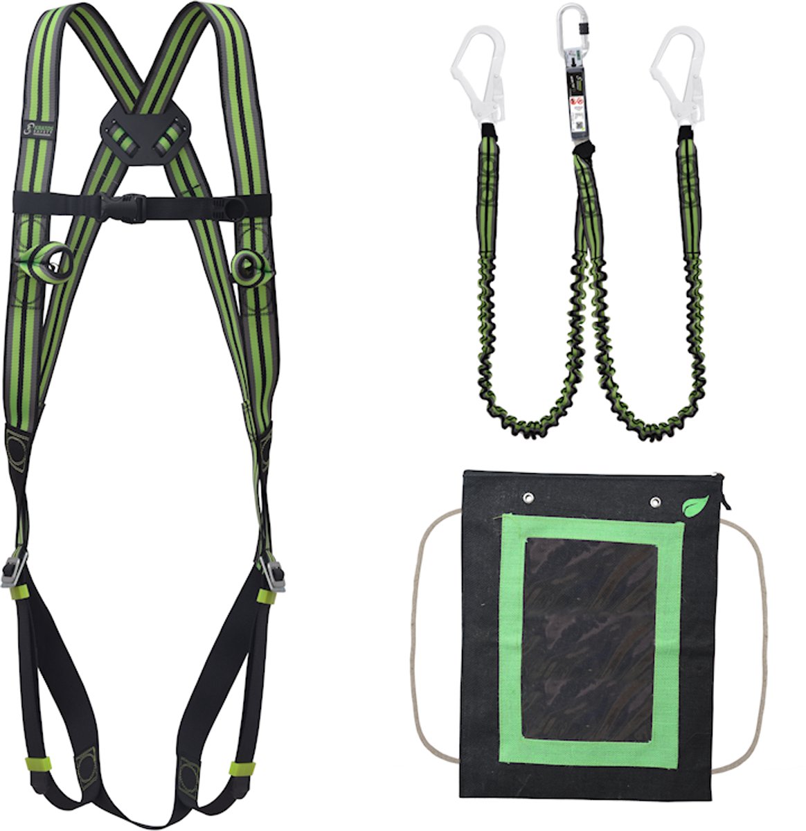 Kratos complete set valbeveiliging basic - Elastische Y-lijn 1,5m