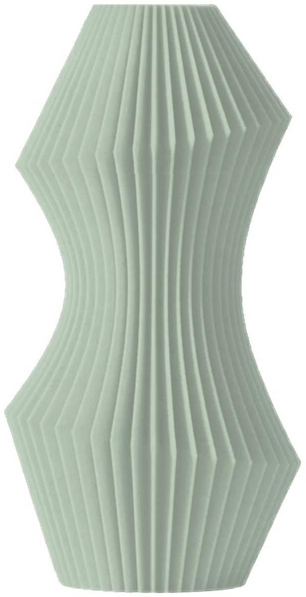 Layvo Lorin Vaas - Salie - 20 cm - droogbloemen vaas - organische vaas - gerecycled plastic