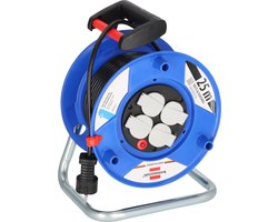Brennenstuhl Garant Kabelhaspel 25 m (speciaal kunststof, voor gebruik binnenshuis, 25m kabel zwart Made in Germany)