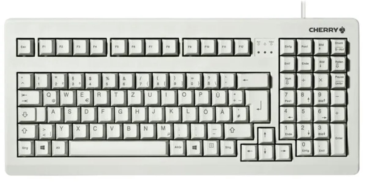 CHERRY G80-1800 - Toetsenbord - AZERTY FR - USB & PS/2 - Grijs