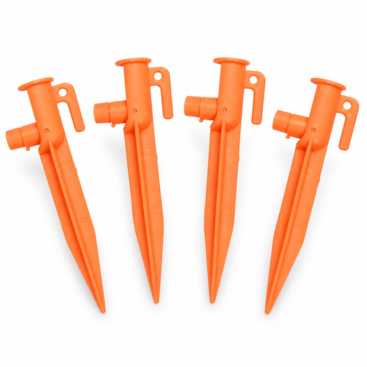 Tentharingen met LED-verlichting - 4 stuks - Oranje - 14,8 cm