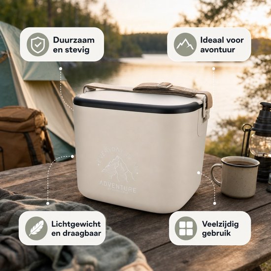 NORLÄNDER Adventure Koelbox Taupe 14L - Compacte Draagbare Isolatie Koelbox voor Picknick, Werk en Outdoor van Merkloos — afbeelding 5