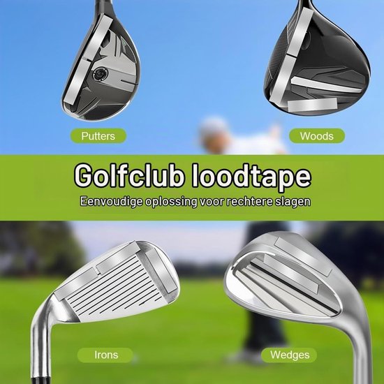 Zelfklevende Lood Tape 1.2 x 254 cm voor Golfclubs, Tennisrackets en Badminton, Vrij te Snijden, 2g Per Inch — afbeelding 4