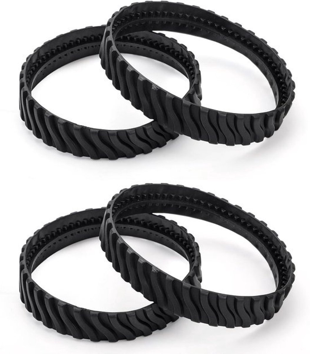 Vervangingsbanden voor zwembadreiniger - 4-pack - Voor Zodiac MX6 MX8 Elite - Zware rubberen wielen - Duurzaam en betrouwbaar