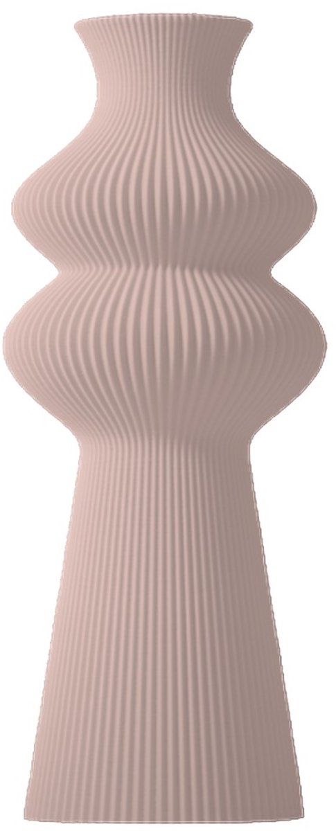 Layvo Merit Vaas - Bloesem - 20 cm - droogbloemen vaas - gegroefde vaas - gerecycled plastic