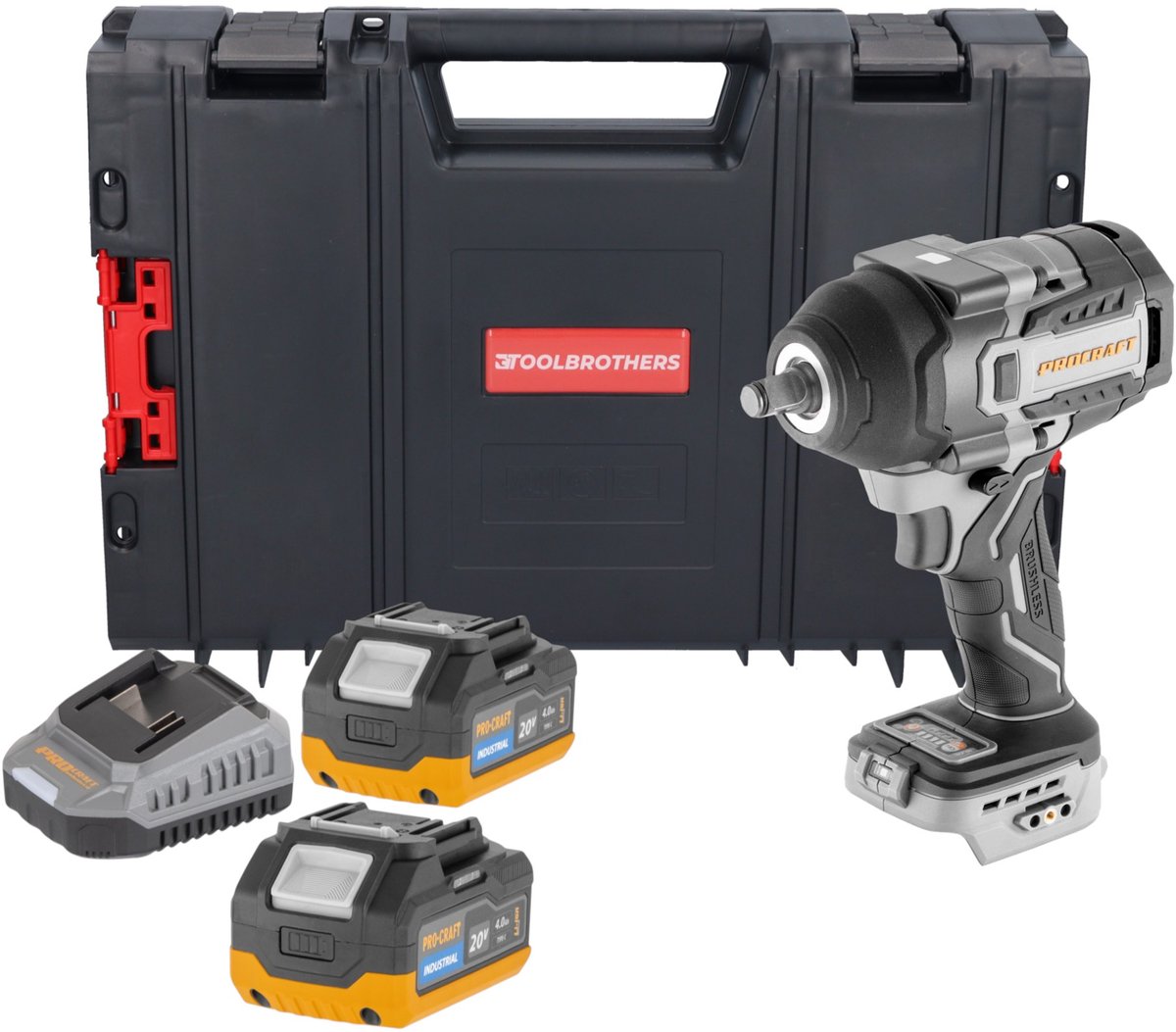 ProCraft Industrial IW850A-BB accu-slagmoersleutel 20 V 850 Nm 1/2" borstelloos Solo - zonder accu, zonder oplader