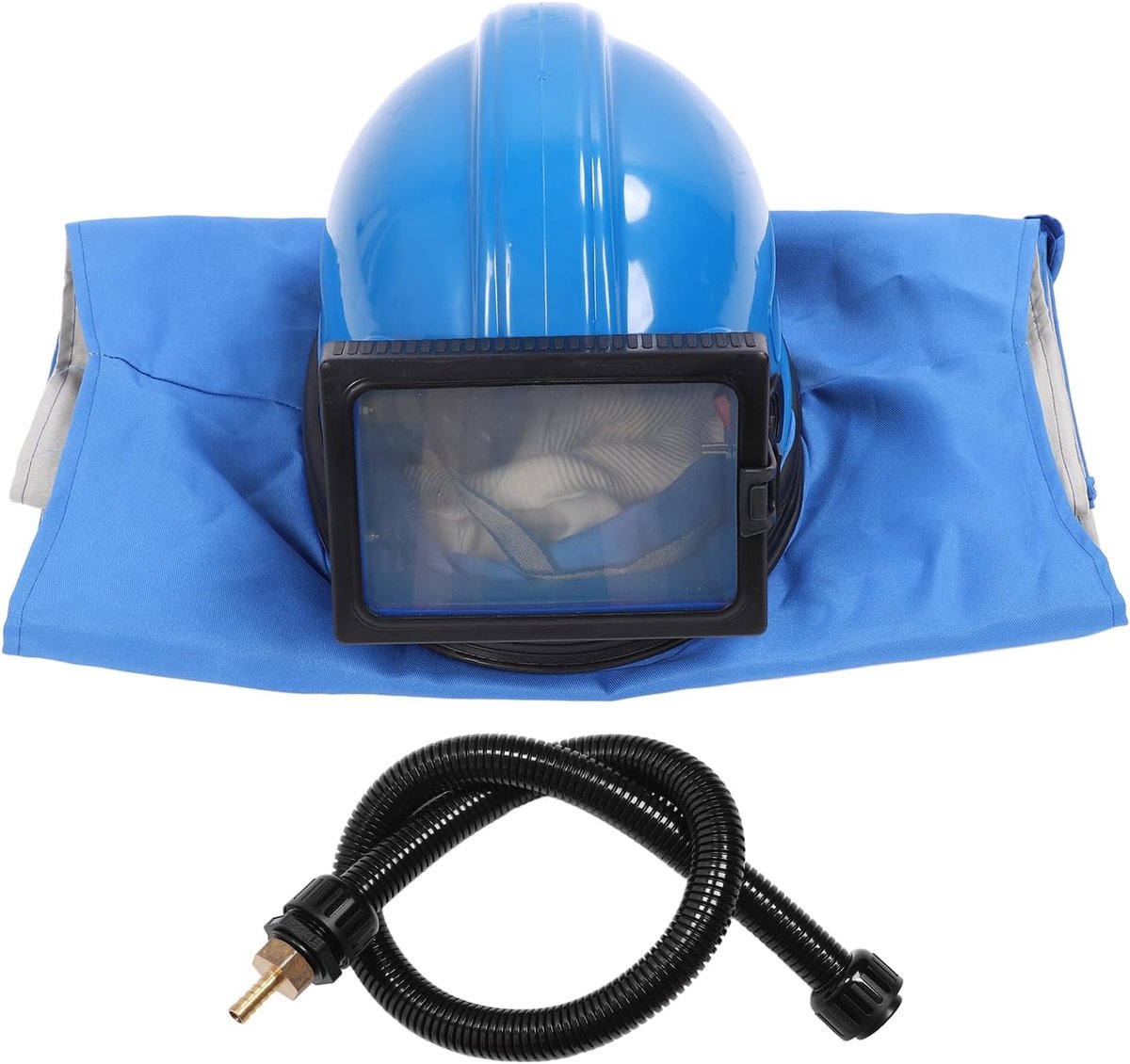 Zandstraalhelm Dubbellaagse Lens Verstelbare Luchtstroom voor Zandstralen Schilderen Snijden Reinigen Veiligheid Masker met Gezichtsscherm Ademend Comfortabel Professioneel Bescherming