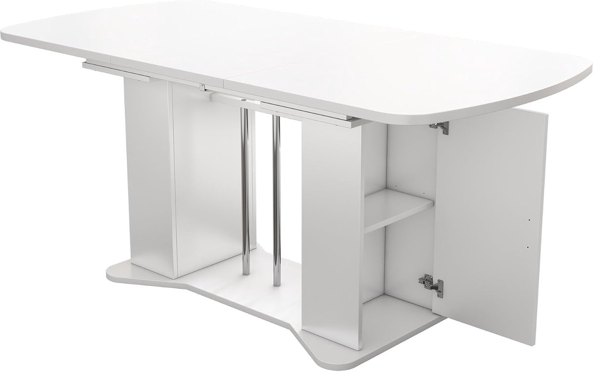 Eettafel Wit met Opbergruimte