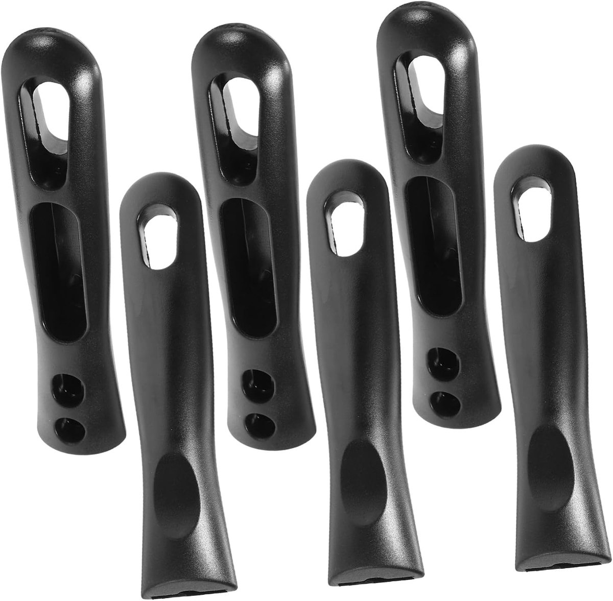 6 Stuks Delige Afneembare Antislip Keukenpannengrepen Hittebestendige Ergonomische Potgreep Vervanging voor Koekenpannen Saucepannen Duurzaam Huishoudelijk Accessoire