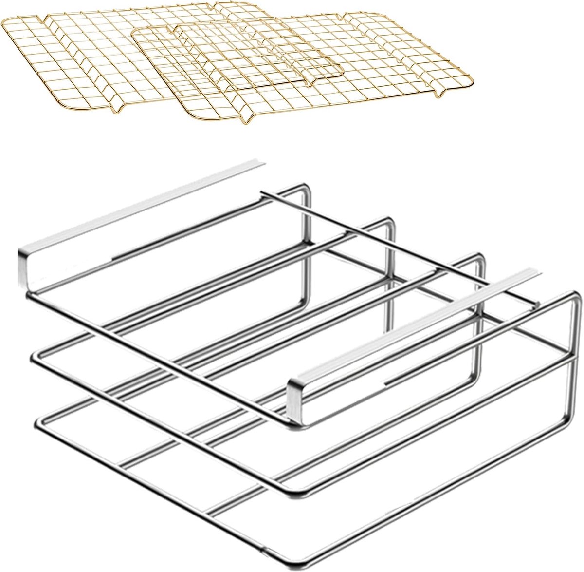 Staal onder de kastplank 27 x 26 x 11,5 cm zware krassen | organizer voor schnitzels organizer volledig gewicht keuken pen voor kleine woningen kamer keuken