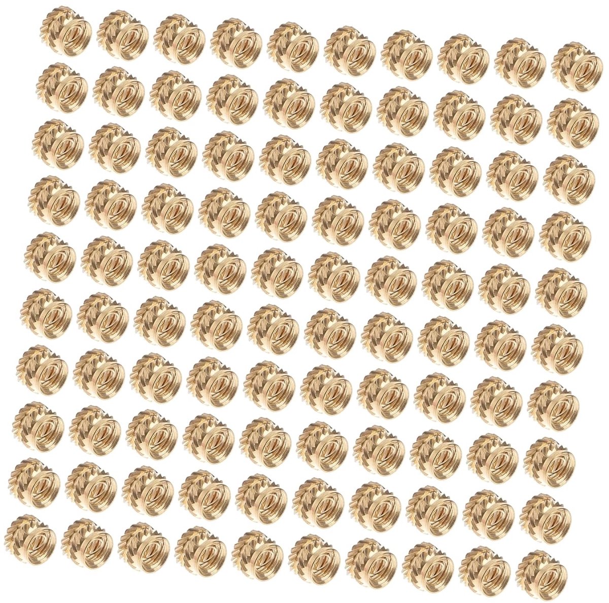 100stuks Professionele Verzonken Draadmoeren Koperlegering Invoegmoeren Voor Printen Duurzaam Betrouwbaar Geschikt Voor Toepassingen Eenvoudig Te Installeren