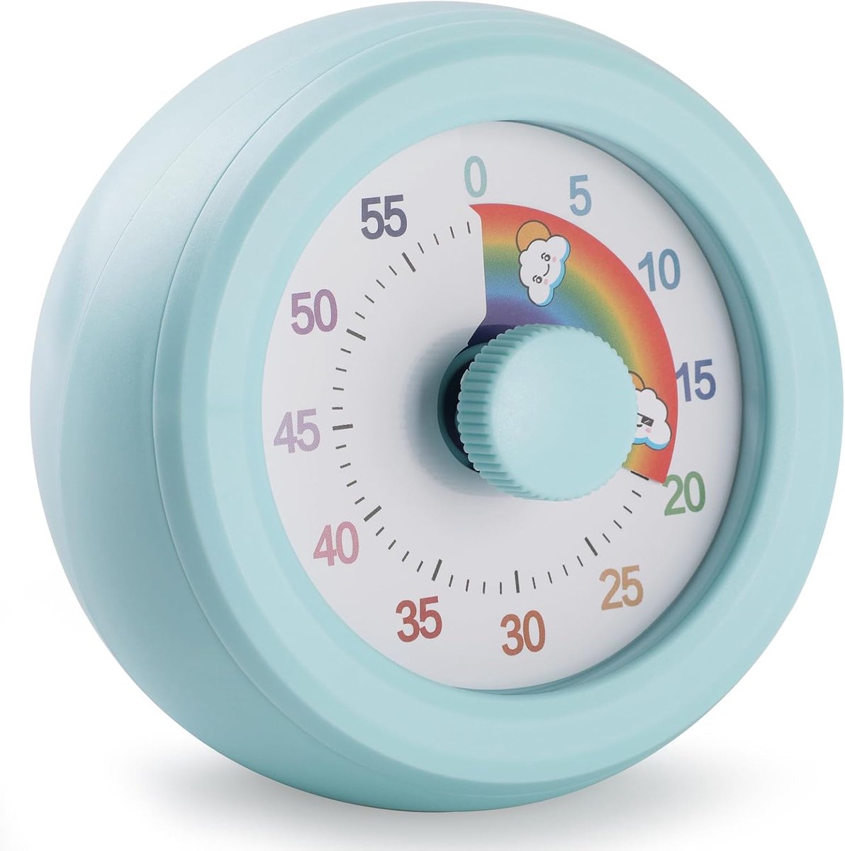 Timer, Wyngee 60 minuten, afteltimer, regenboog-bureautimer voor kinderen en volwassenen, ideaal voor klaslokalen, kantoren, keukens en yoga