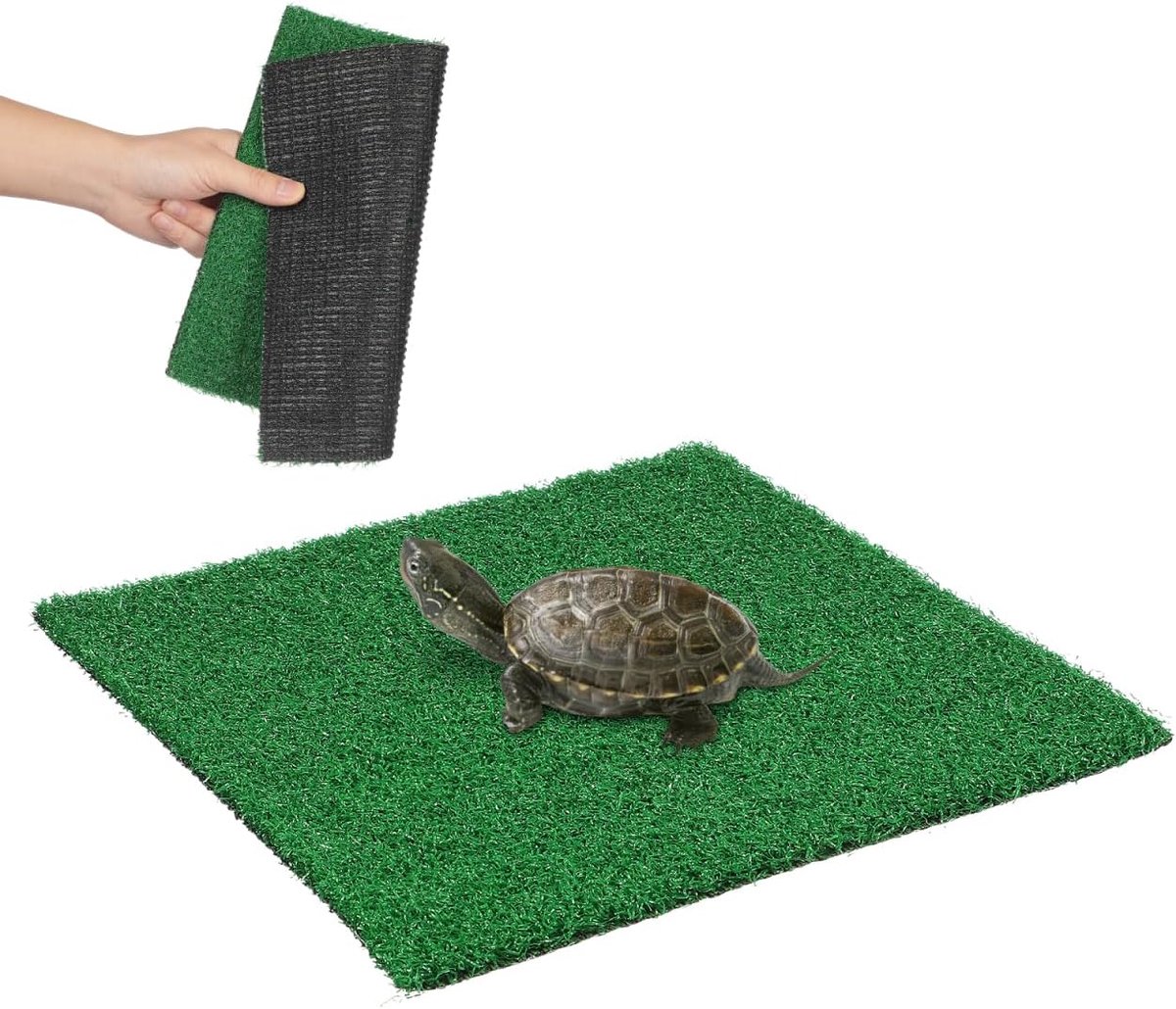 Kunstgrasmat, schildpadden, zonneeiland, aquarium, groen
