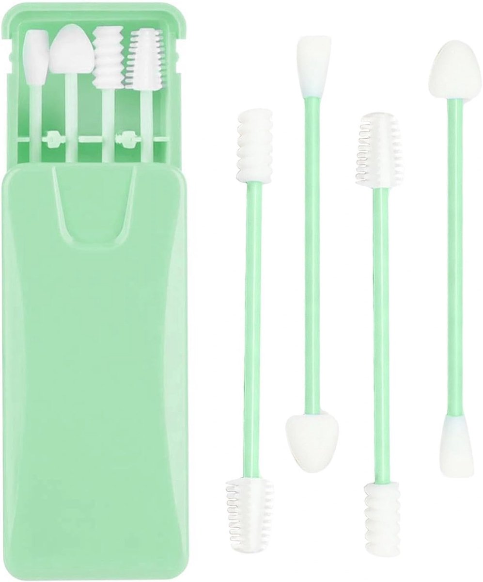 Wattenstaafjes met schuifbare opbergdoos voor make-up