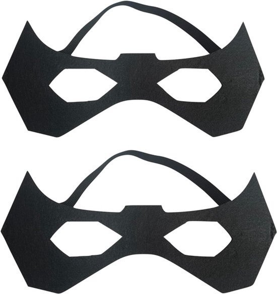 SOUTHSKY Black Eye Maskers - Superheldenmaskers, 2 stuks, half gezicht - Voor Halloween, festival, carnaval, Batman, Batgirl, fancy dress-up en party