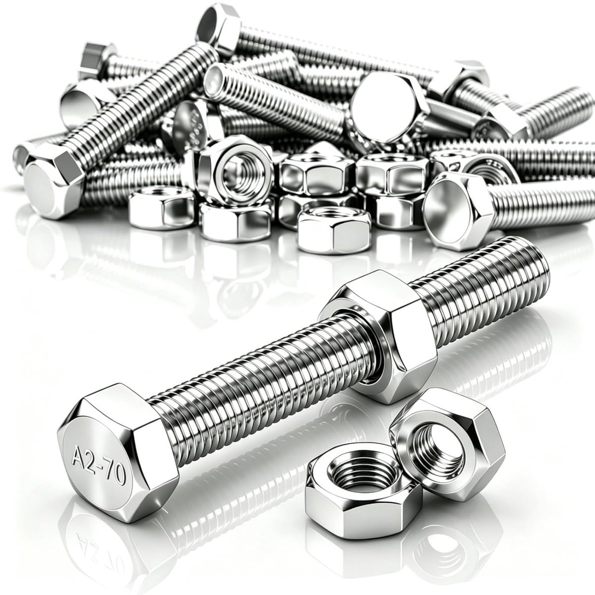 M12 x 30 mm zeskantschroeven 10 sets roestvrijstalen schroeven M12