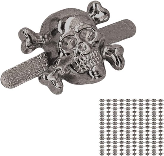 150 Stuks Gothic Schedel Klinknagels Metalen Studs DIY Accessoires voor Kleding Schoenen Tassen Punk Stijl Zinklegering Versieringen 15x13mm (Grijs) — afbeelding 2