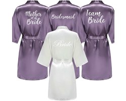 Gown Women's Personalised Glitter Writing Satin Robe Bride Bridesmaid Maid Of Honour Wedding Party Kimono-as The Photo Show_m-4xl