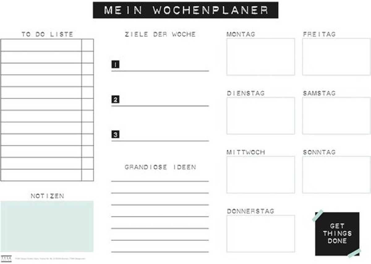 Design-bureauonderlegger - set van 2 - Papieren tafelonderlegger - DIN A3 - voor notities en planning
