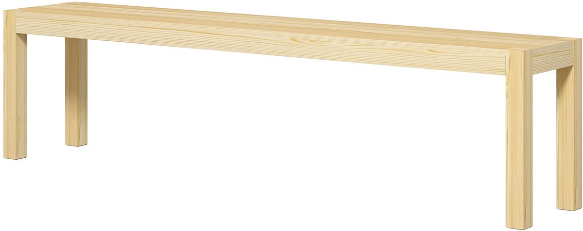 Homona Zitbank - Voor 3 personen - Van massief dennenhout - 175 x 33 x 45 cm - Natuurlijk
