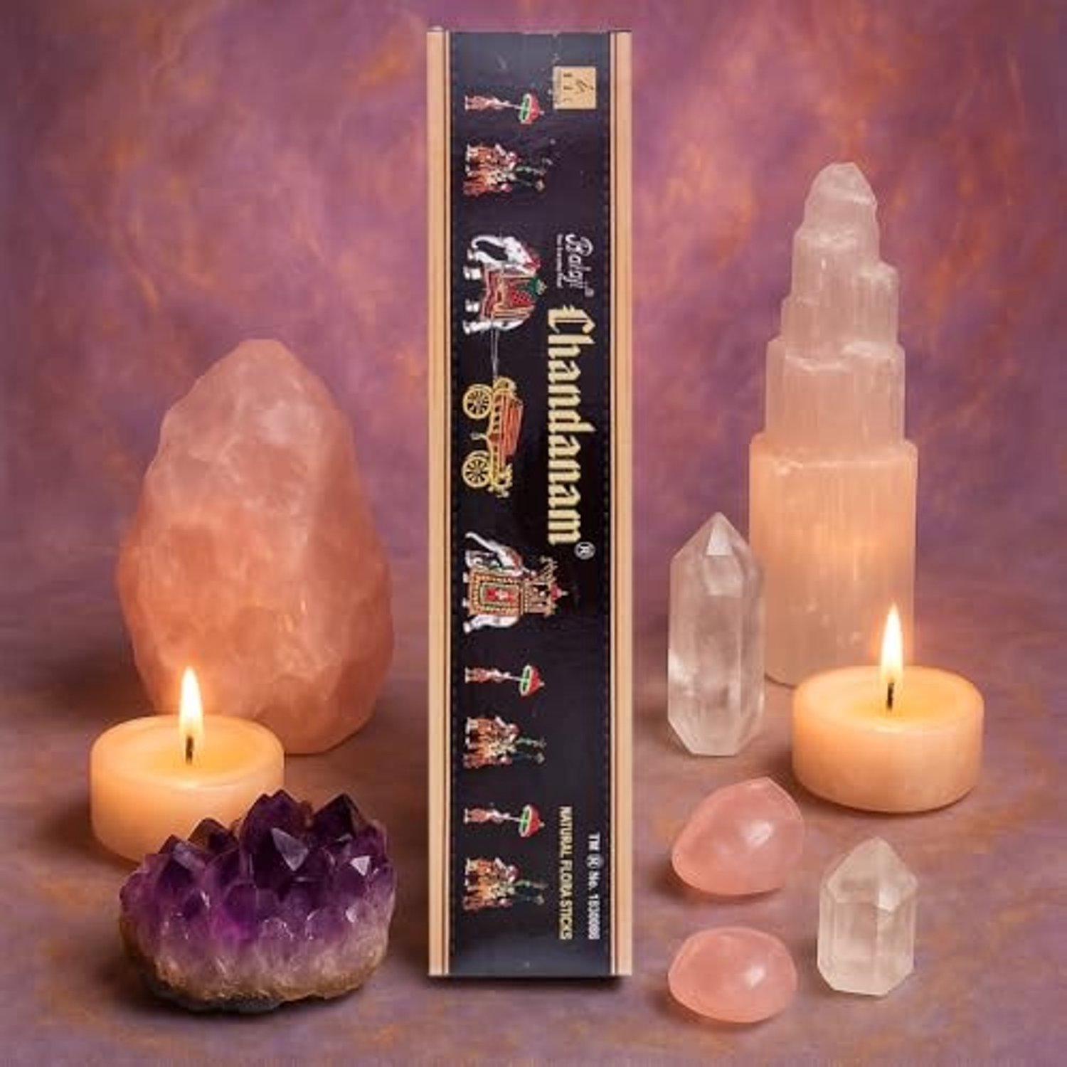 Set van 3 Chandanam Balaji Masala Wierookstokjes met Censer - Natuurlijke Ontspanning