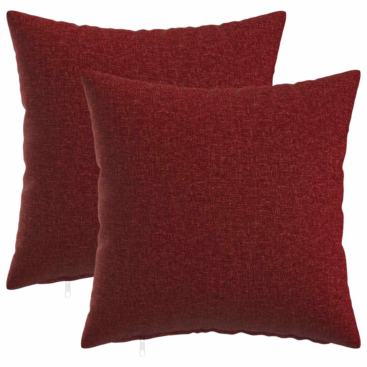 vidaXL Dekenkussen - 2 - st - HEERLEN - Wijnrood - 35 - x - 35 - cm - Stof